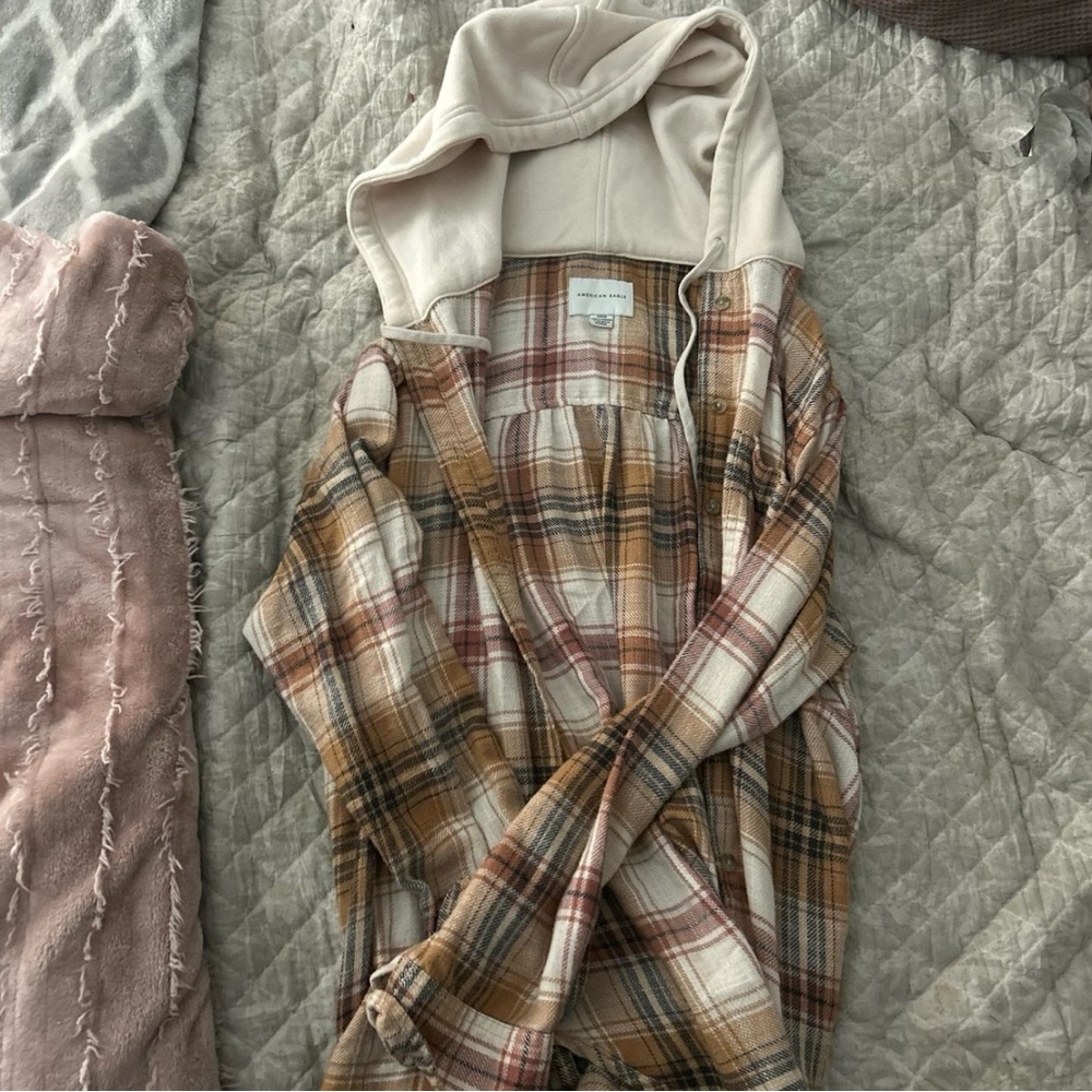 American Eagle Flannel with Hood